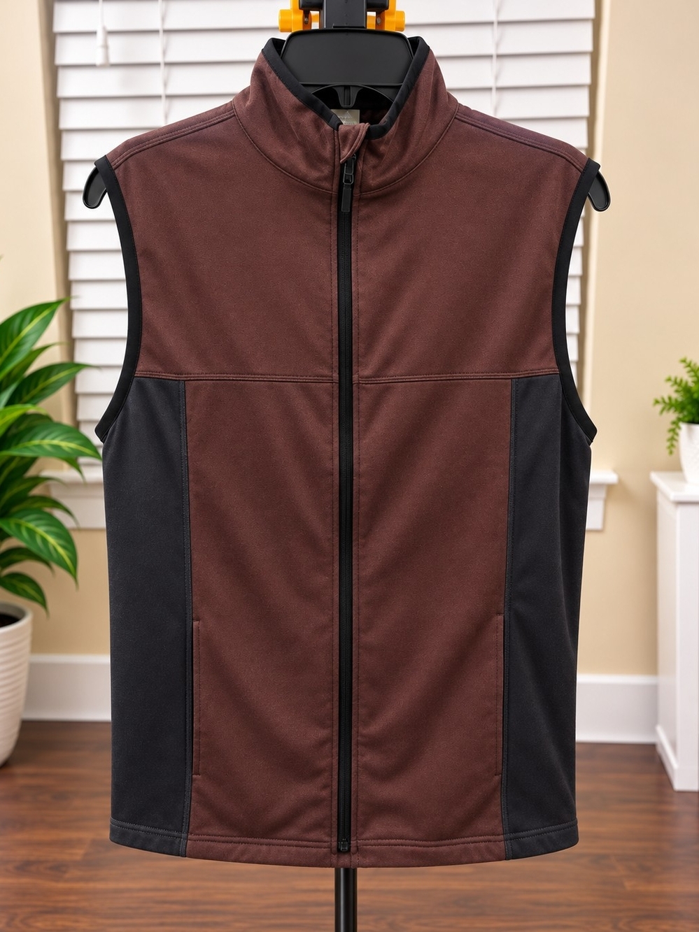 Great Northwest Clothing Company Burgundy & Black Softshell Vest - NWOT